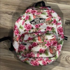 Vans “off the wall” tropical Backpack w/ Hibiscus